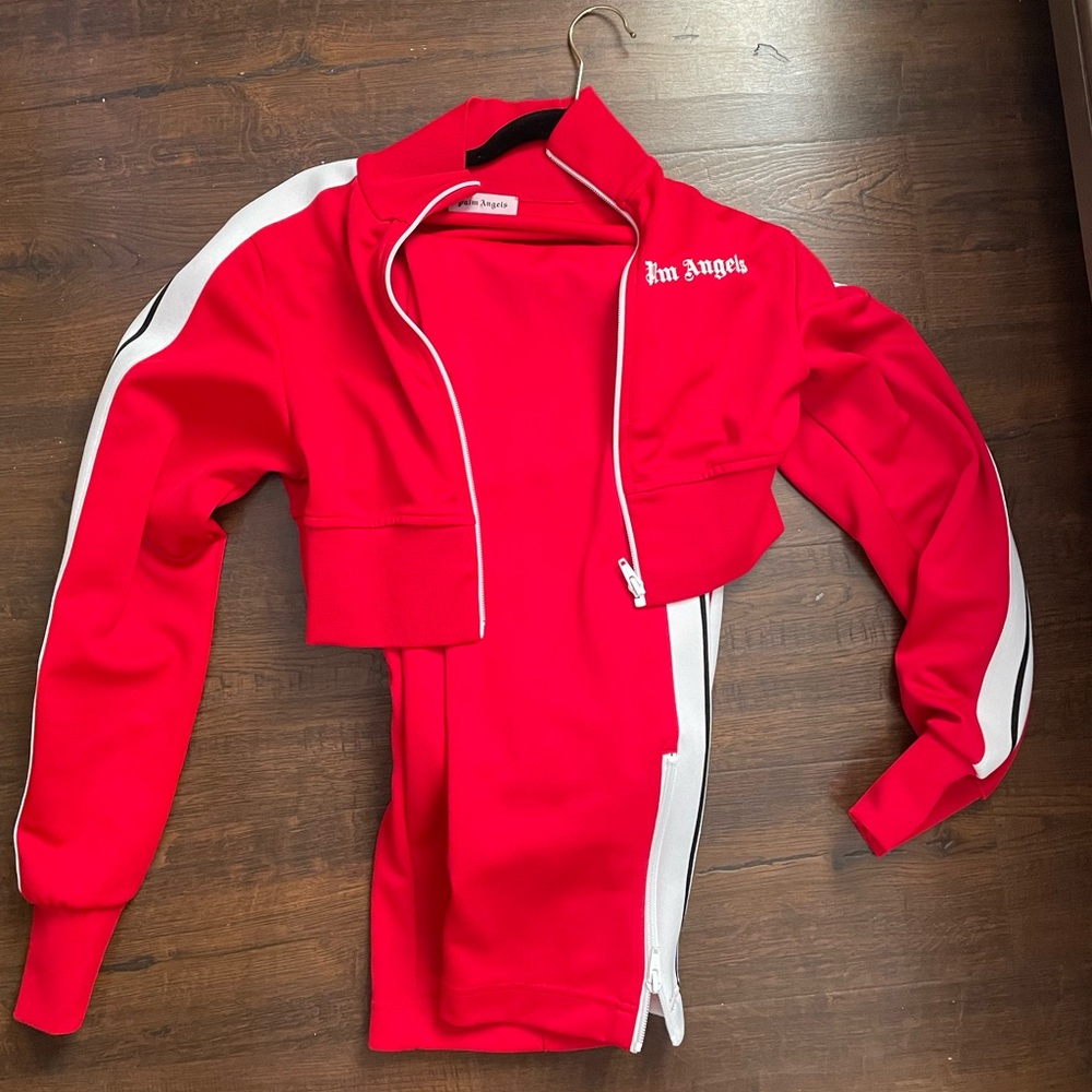 Palm Angels sweatsuit. Size Medium. Jacket and pants included.